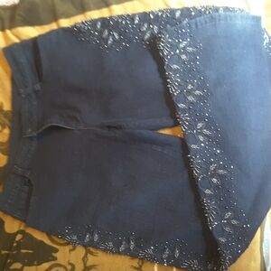 AZI beaded and embroidered jeans